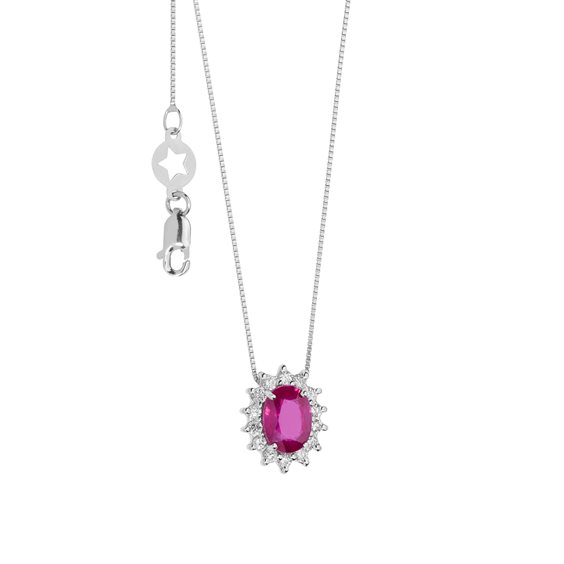 Collana Comete Donna Regina in Oro bianco 1.20 Ct GLB1565 - GLB1565